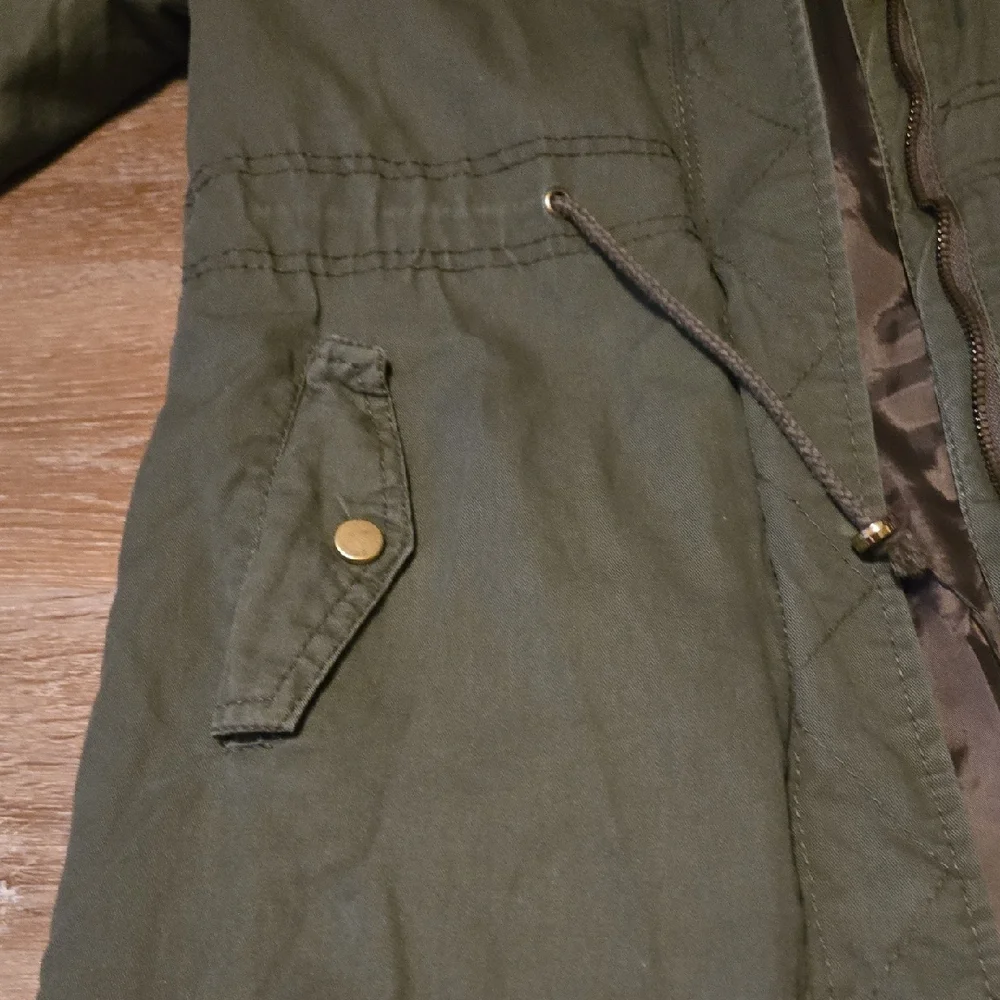 Ambiance Olive Green Utility Anorak Jacket - Picture 7 of 9